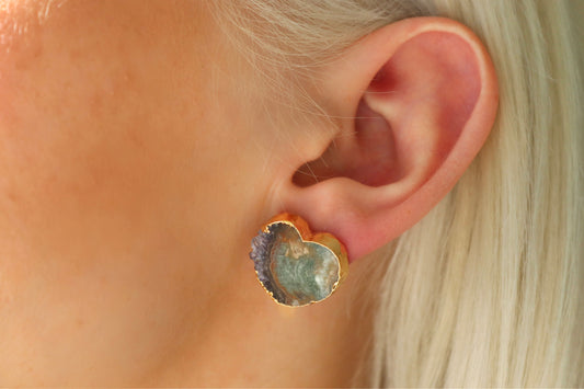 AMETHYST earrings heart shape 1