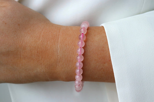Pure Love - ROSE QUARTZ ball bracelet high quality